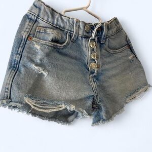 Zara light blue cut off denim shorts size 7 girls